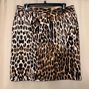 Worthington Leopard Print Skirt NWOT